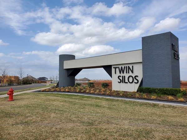 Twin Silos neighborhood entrance