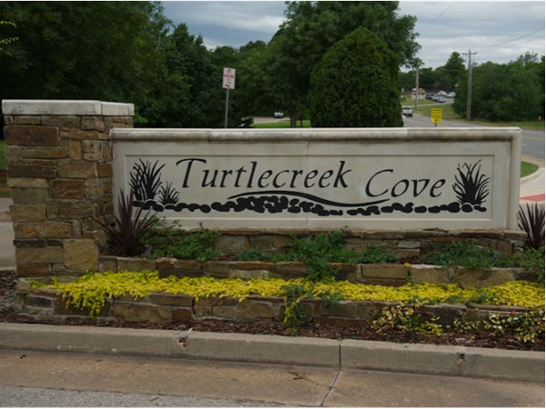 Turtlecreek Cove neighborhood entrance sign