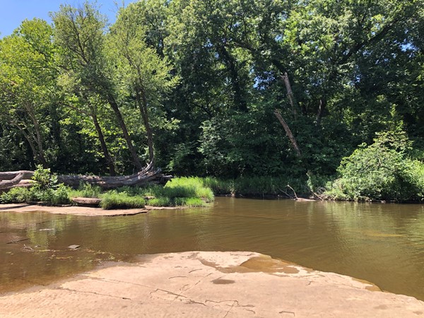 The creek and swimming hole at Osage Hills State Park 