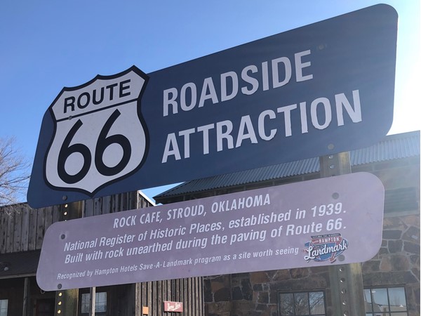 The Route 66 attraction, Rock Cafe, has good food 