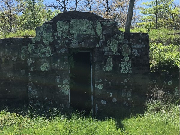 The old fire watchers storm cellar on top of Kiamichi Mountain on the K trail in Leflore County
