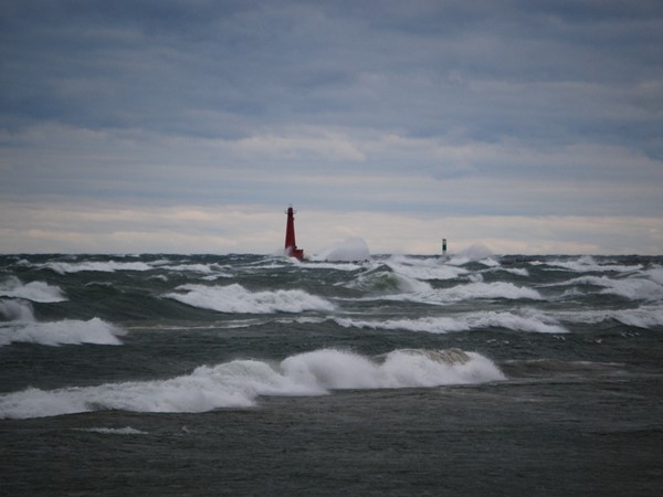 Growing up by the Muskegon lakeshore, I have never seen anything like these amazing waves