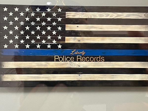 How cool is this? It's all wood and huge. Thank you to all police and service folks
