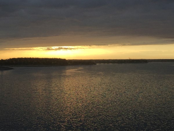 Beautiful sunset over Milford Lake