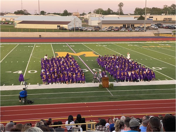 Graduation 2025 at the Monett High School football field