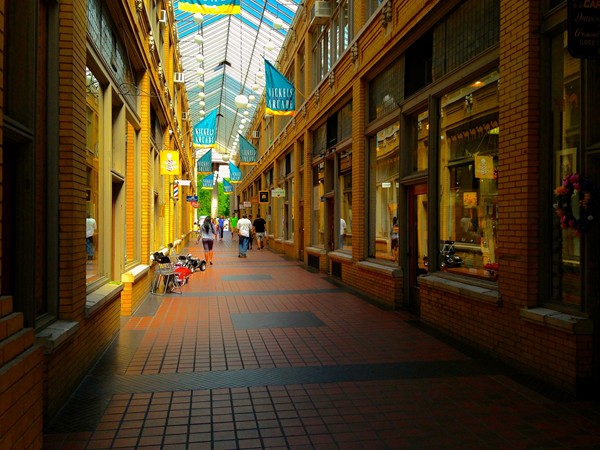 Nickel's Arcade - a historic shopping district in Ann Arbor