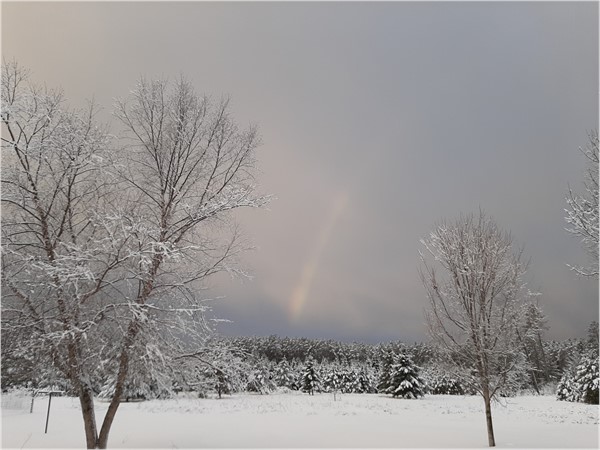 Rainbow after a snow storm