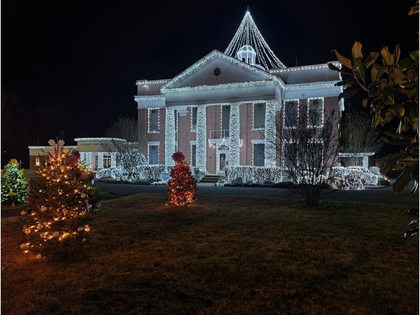 Yell County Courthouse is Southern right down to the magnolia in the forefront 