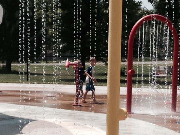 One of the free spray parks in Hutchinson 