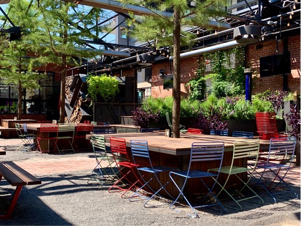 The Outdoor Patio at The Jones Assembly on Historic Film Row