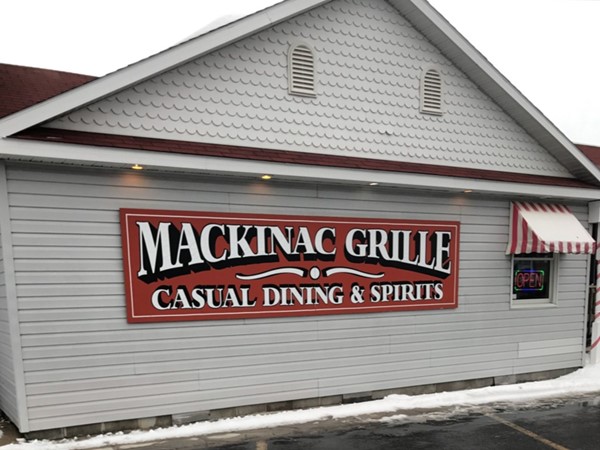 Mackinac Grille! Great food with outdoor patio