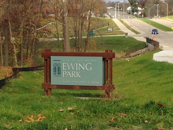 The sign for Ewing Park 