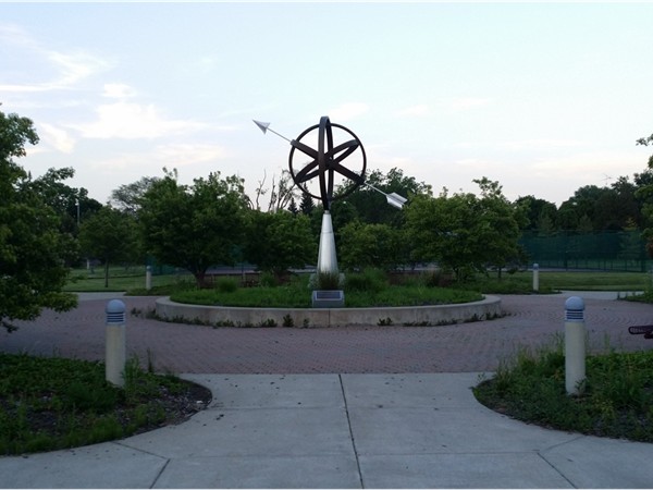An armillary sphere, an example of art work in this community