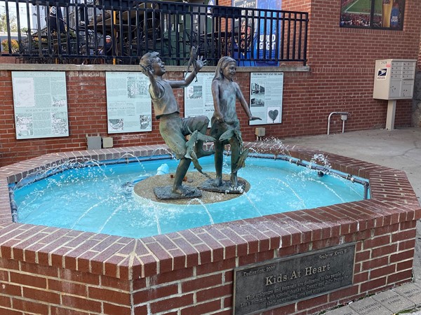 Kids at Heart fountain is located right beside Third Street Social