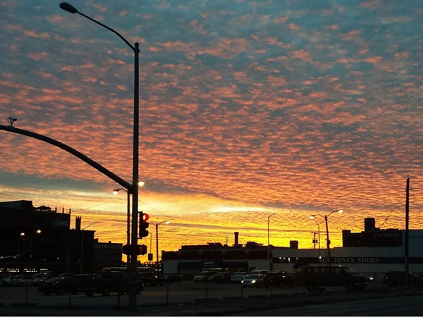 Beautiful sunset in downtown seen from 19th and McGee Streets