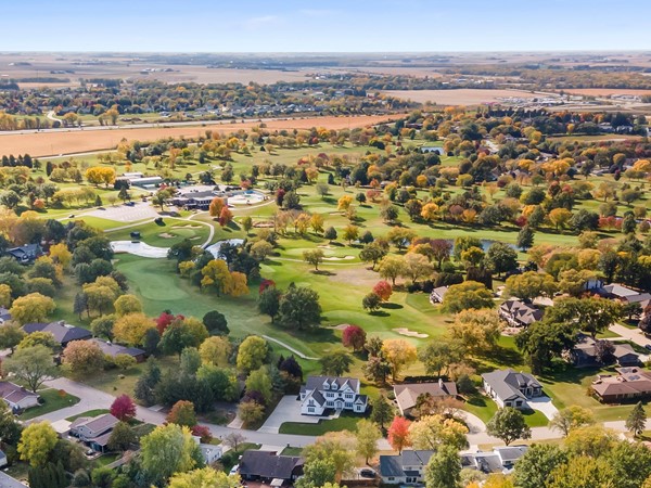 Stunning Sunnyside Golf Course and Country Club on an early fall day in Iowa 