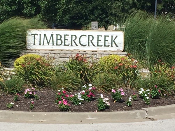 Welcoming entrance at Timber Creek off Bethel Road