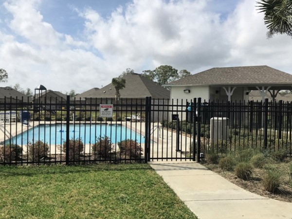 Community pool for Estates at Moss Bluff Subdivision 