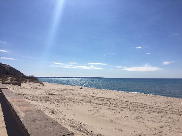 Empire Beach. An awesome place to appreciate Lake Michigan on a sunny March day