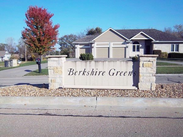 Entrance to Berkshire Greens with over 50 beautiful homes
