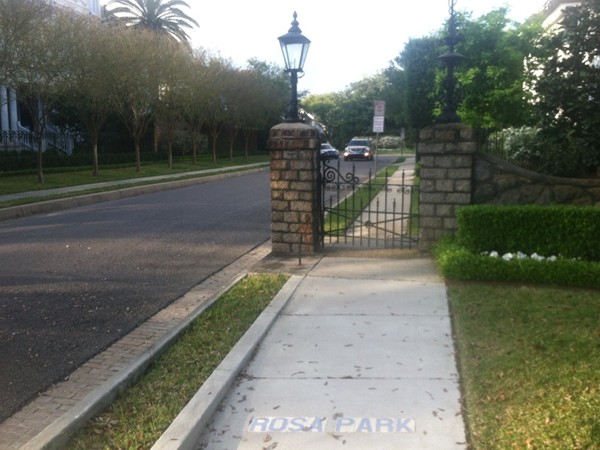 Rosa Park is a part of uptown New Orleans that features beautiful Uptown mansions