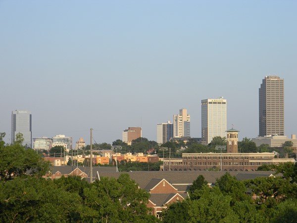 View of Little Rock skyline from Virginia Heights Development, c. July 2019