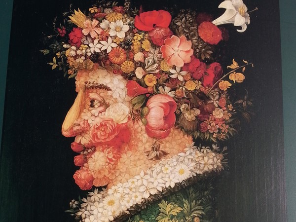 Arcimboldo's painting of Spring on canvas. The inspiration for Philip Haas sculptures