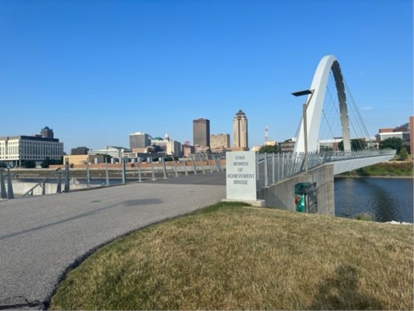 Iowa Woman of Achievement Bridge provides wonderful views of downtown Des Moines