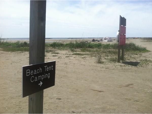 You can camp right on the beach in Grand Isle State Park!