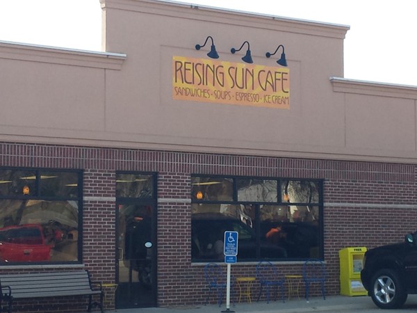 The Reising Sun Cafe is the perfect stop for coffee, lunch, and even ice cream!