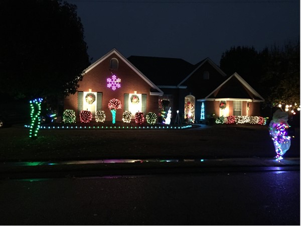 Beautiful Christmas lights on a home in Avalon subdivision