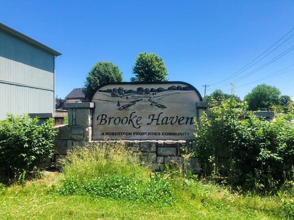 Brooke Haven subdivision entrance 