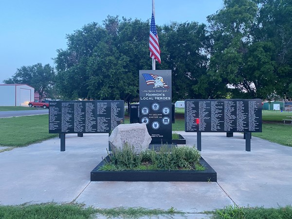 Hammon's local hero's memorial at Hammon park
