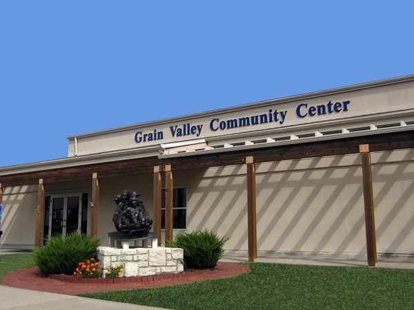 Entrance to the Community Center in Grain Valley