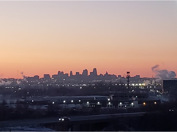 Morning view of downtown KC from Park Hill South HS.  They have the best view in the metro