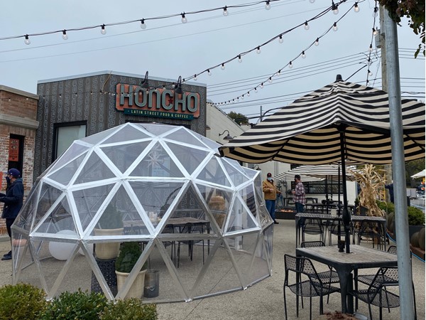 Honcho is a destination for Latin street food and interesting coffees. Dine in an igloo all winter
