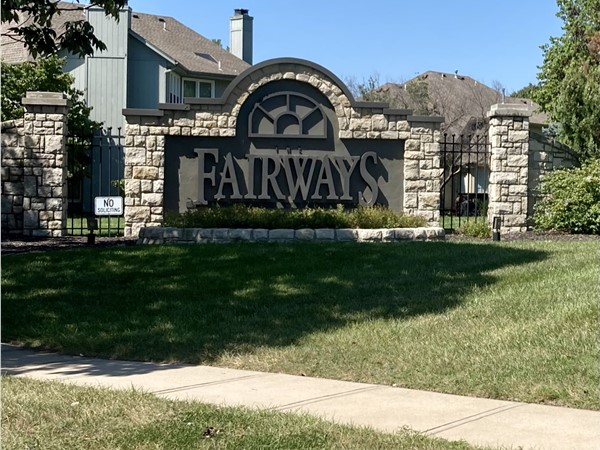 Entrance to beautiful Fairways Subdivision in the KC Northland
