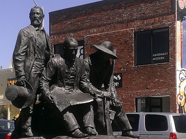 Early settlers and pioneers erected in bronze in Westport