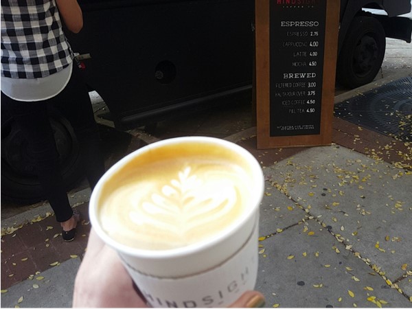 Hindsight Coffee Truck was downtown on Washington Square this morning! Did you get your fix today?