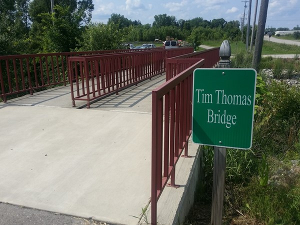 Tim Thomas Bridge is dedicated to a former NHL hockey player from Davison