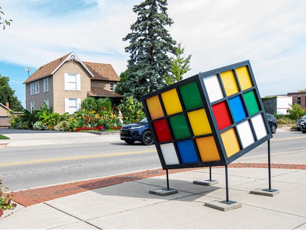 Downtown Fenton Rubix Cube Statue by The Laundry
