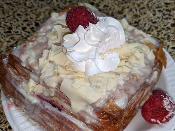 Raspberry white chocolate cronut from Donut King. The best