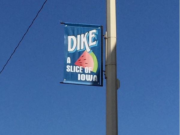 Dike is a slice of Iowa and about 10 miles west of Cedar Falls 