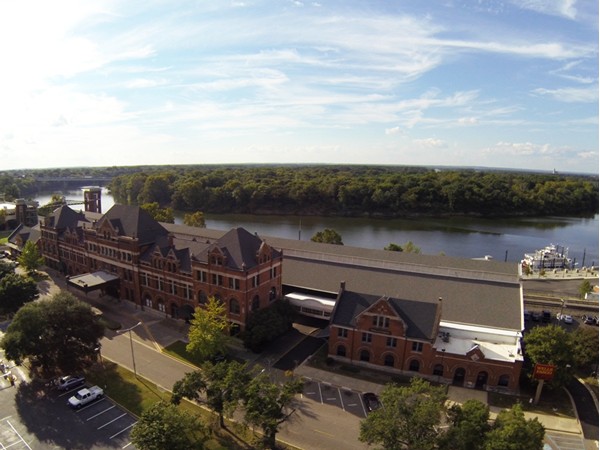 The Train Shed downtown and the beautiful Alabama River
