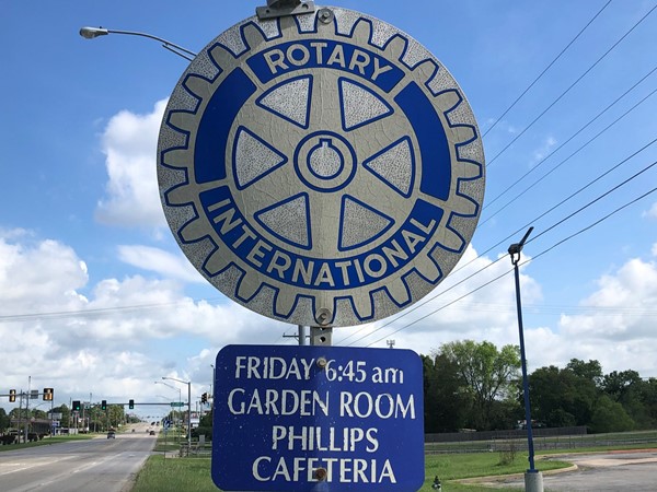 When you enter most towns you will see a sign about the local Rotary International Club  