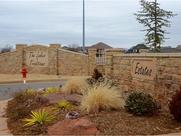The Lakes at Traditions Estates gated entry