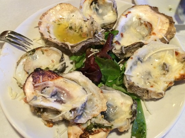 Baked Oysters at Villagio Grille in Orange Beach at the Wharf - guess we liked them!