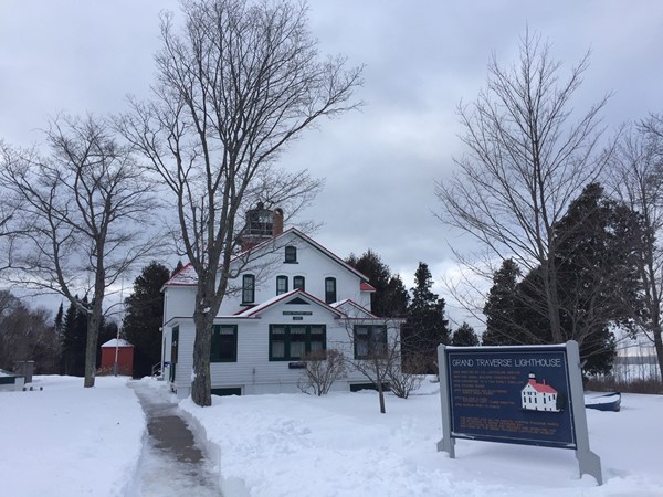 Tour the Grand Traverse Lighthouse then xc ski and snowshoe trails at Leelanau State Park