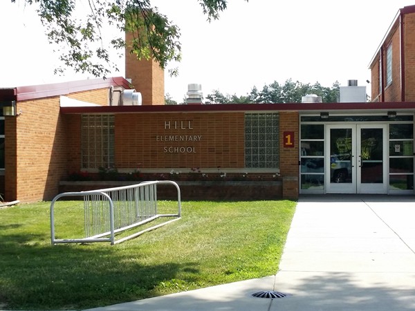 Entrance to Hill Elementary