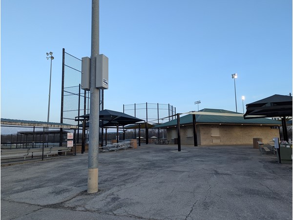 Six baseball fields with concessions at the Raymore Recreation Park 